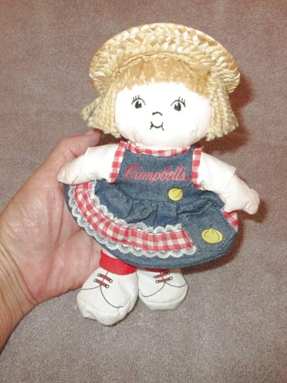 Vtg 90s Campbell's Soup Kids Dolls Set Of 2 Boy & Girl Countrycore Farm Kids 9